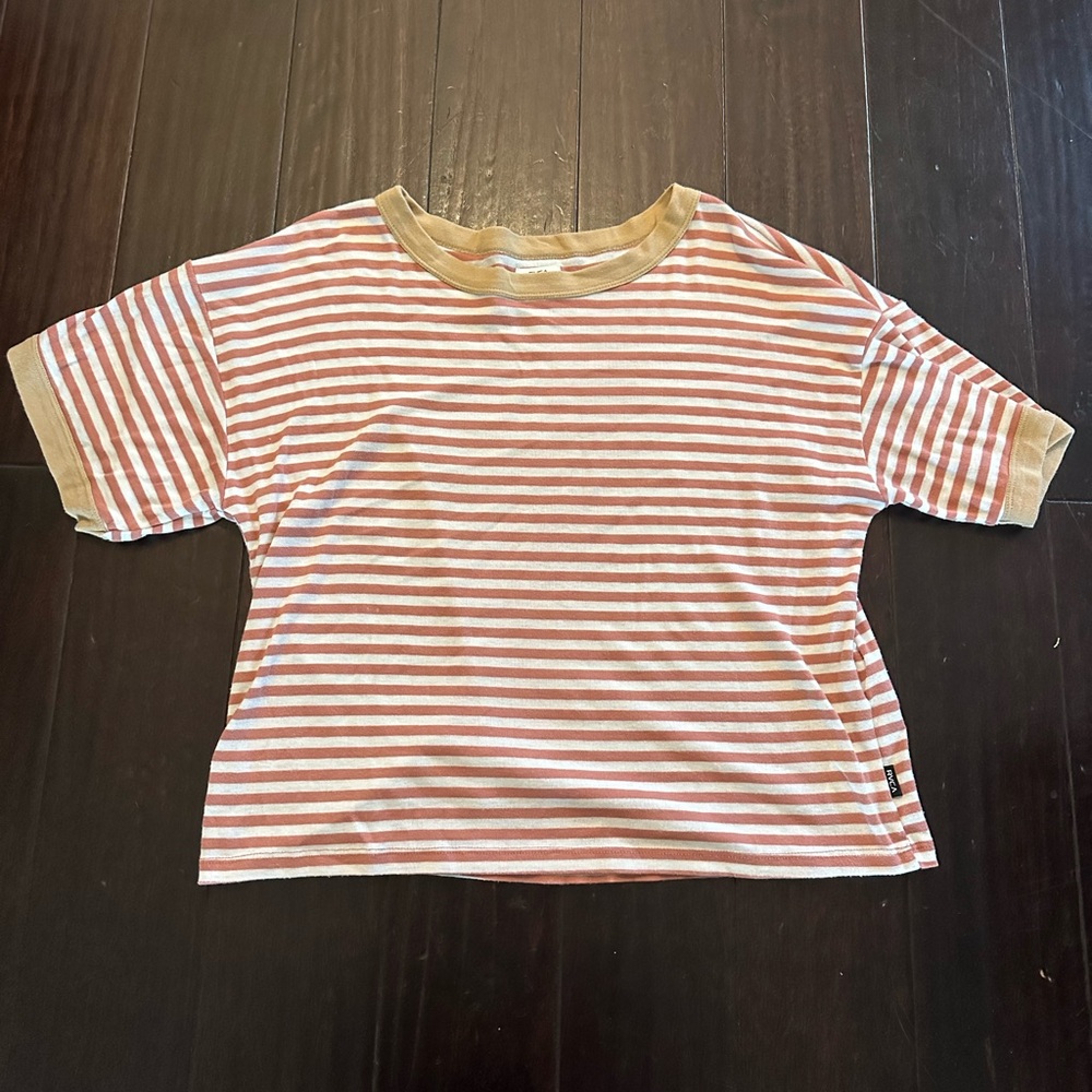 Striped Red and Tan T-Shirt
